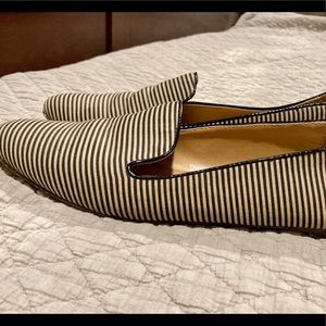 J Crew black and off white flats